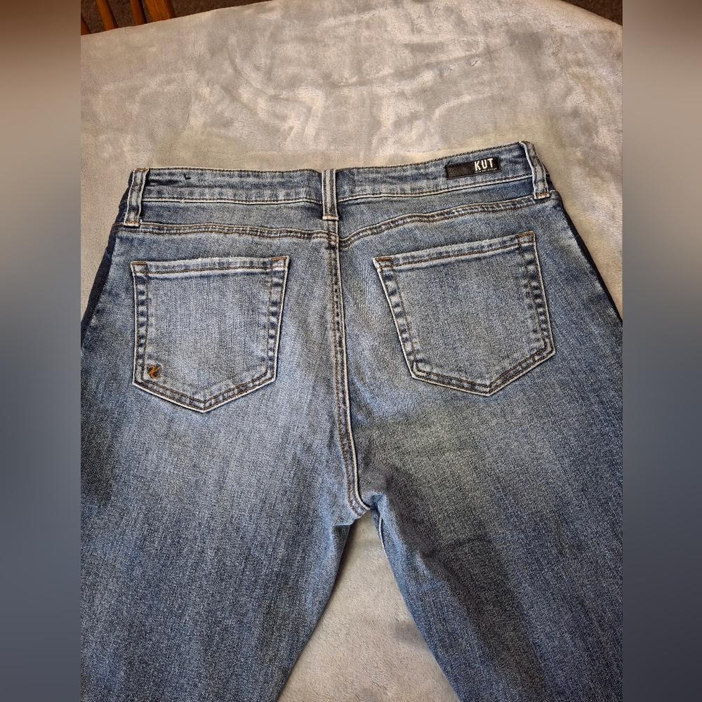 Kut from the Kloth Blue Ankle Cropped Jeans with Skinny Fit - Picture 6 of 10